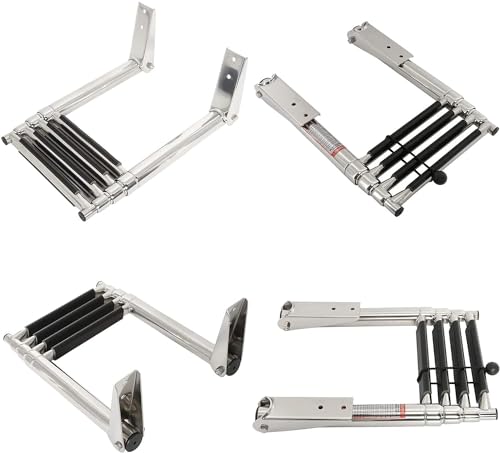 Escalera Marina Telescópica de 4 Peldaños Acero Inoxidable miniatura 3