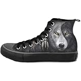 Gothic Spiral - Wolf CHI - Herren High-Top-Sneaker mit Schnürsenkeln - 44 EU