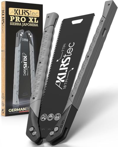 KLRStec PRO XL Sierra Japonesa Plegable 2.0 - Ryoba 240mm Serrucho Madera