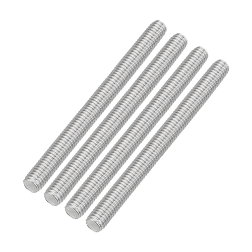 Quarkzman 4pcs Varilla Roscada Completa M8 X 90mm Acero Inoxidable 304 Rosca A La Derecha Pernos De Barra Para Ensamblaje De Muebles Y Maquinaria