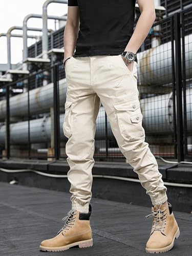 Image of Lymio Cargo for Men | Cotton Cargo Pant | Drawstring Waist Pant (Also Available in Plus Sizes)(09-12)