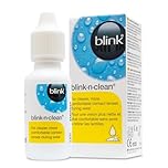 Blink-n-Clean Contact Lens Eye Drops for Dry Contact Lenses - Instant Cleaning and Moisturising for Dry Eyes - Refreshing & Lubricating Eye Drops Helps Maintain Lens Comfort, 15 ml
