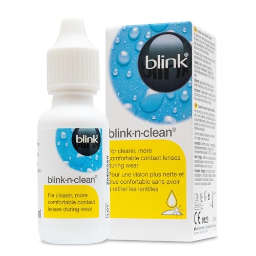 Blink-n-Clean Contact Lens Eye Drops for Dry Contact Lenses - Instant Cleaning and Moisturising for Dry Eyes - Refreshing & Lubricating Eye Drops Helps Maintain Lens Comfort 15 ml