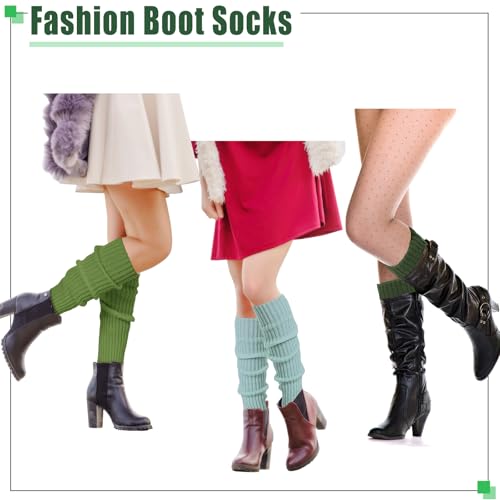 Image of Sintege 6 Pairs Kawaii Leg Warmers Japanese Style Knitted Loose Socks Leg Warmers for Girls Women Lolita Costume School