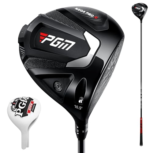 PGM Men's Professional Golf Club #1 Driver - Adjustable Loft 8.5°-12.5° Anglel Golf Club Titanium Driver Graphite Shaft