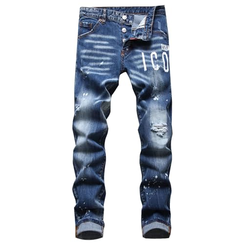 Pantalon de travail denim déchiré stretch pour homme actif et jogging