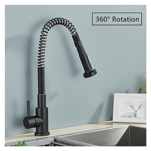 Robinet de cuisine à double mode spray et rotation 360 degrés pour évier moderne - 5