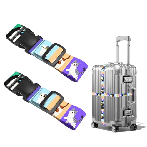 Image of Nuxovilar Luggage Straps Set for Suitcase 1.96x90.5in Polyester