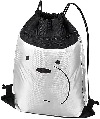 LOGOVISION We Bare Bears Ice Bear Drawstring Backpack Sports Bag Sackpack 17