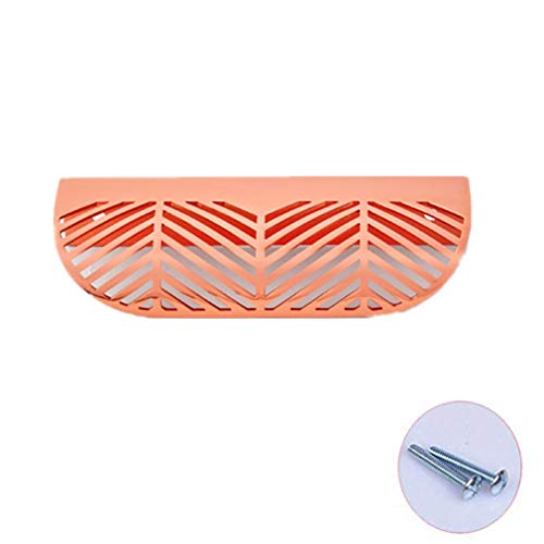 Tirador para Muebles de Latón Tirador de Cajón,Tirador Invisibles para Puertas de Armarios de Cocina,Perilla de Gabinete de Forma de Hoja,Tiradore para Guardarropa Mango Hueco(pinkHole center 96mm) Cover
