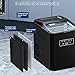 Zyerch Countertop Ice Maker Machine, 44LBS Ice Cube Maker, Portable Small Ice Cube Machine with Transparent Lid, Auto-Cleaning, Energy Saving for Home Kitchen, Office, Basement Bars, RV, Black