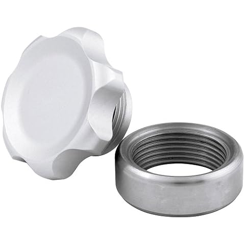 Allstar Performance ALL36161 Fill Plug Kit with Weld-in Steel Bung, Silver, Small Cover