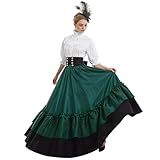 BPURB Women's Victorian Civil War Dress Theater Corset Costume Ball Gown (Blouse & Skirt & Petticoat...