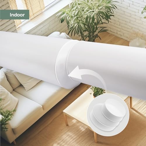 Vent Systems Ø125 mm auf Ø100 mm Reduzierstück – Weißer ABS Kunststoff Kanaladapter – Robuster Rohrverbinder für Lüftungsanlagen – Für Wand Decke Luftkanal – Innen Außen Belüftungssystem