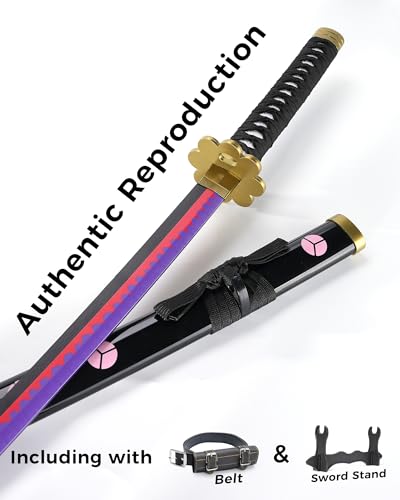 Cold Blade Roronoa Zoro Sword - 41 inches Anime Sword Replica with Belt and Stand - Shusui Sword with Authentic Design - Thumbnail 2