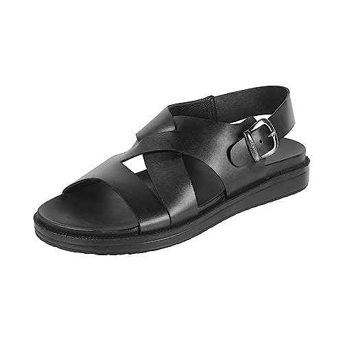 Image of Metro Men's Strappy Stylish Casual Everyday Faux Leather Sandal