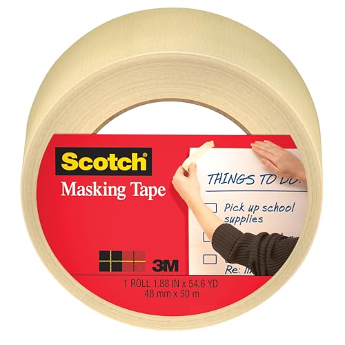 Scotch Home & Office Masking Tape, 2 Inch Wide, 1 Roll - image 1