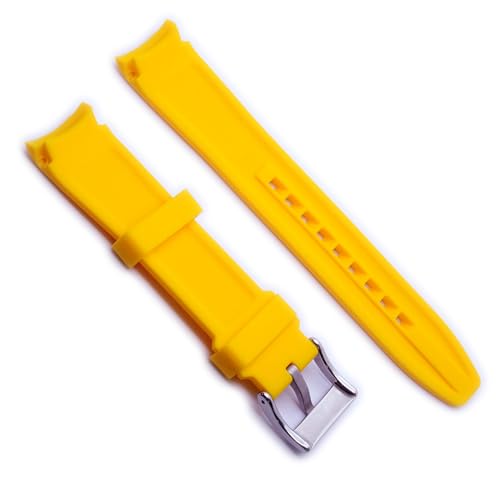 Image of WAMD Curved End Silicone Rubber Watch Straps - 18mm, 19mm, 20mm, 21mm, and 22mm Watch Straps for Watches.