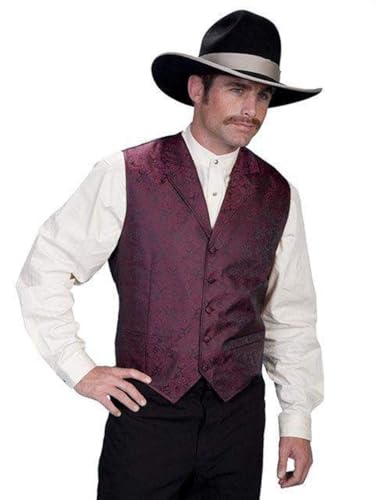 Image of Scully Black Classic Paisley Men's Vest RW093