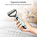 MIU COLOR Pet Grooming Brush, Undercoat Rake for Dogs & Cats, Professional Deshedding Brush and Dematting Tool, Extra Wide, 180mm, Blue