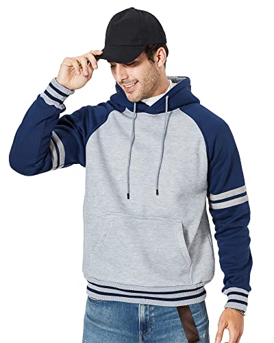LBL Men's Fleece Hoodie Pullover Casual Hoody Contrast Color Drawstring Sweatshirt with Kanga Pocket - Image 5