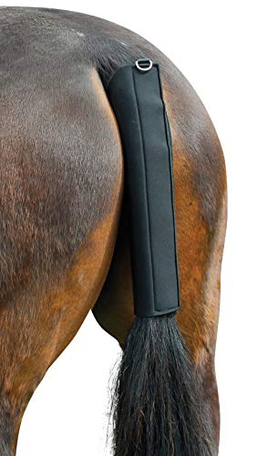 Hunters Saddlery Horse Tail Guard Protector Equine Shield Wrap Non-Slip Breathable Neoprene Equestrian Protection Standard Size (Black)