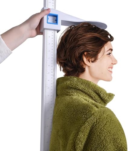 heninhill Tragbares Stadiometer Körpergröße Messlatte mit Tragetasche Höhenmessgerät Höhenstange 20–210cm