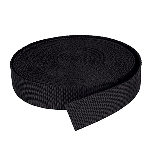 Heavyweight Polypropylene Webbing - Heavy Duty Poly Strapping for Outdoor DIY Gear Repair, Pet Collars, Crafts (1 x 10 Yards)