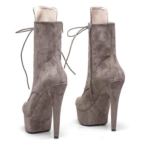Image of WUXIN H&P 6 in Pole Dance Boot Shoes For Women,Exotic Stiletto Shoes Platform,Stiletto Platform Pole Dancing Ankle Boots Heels