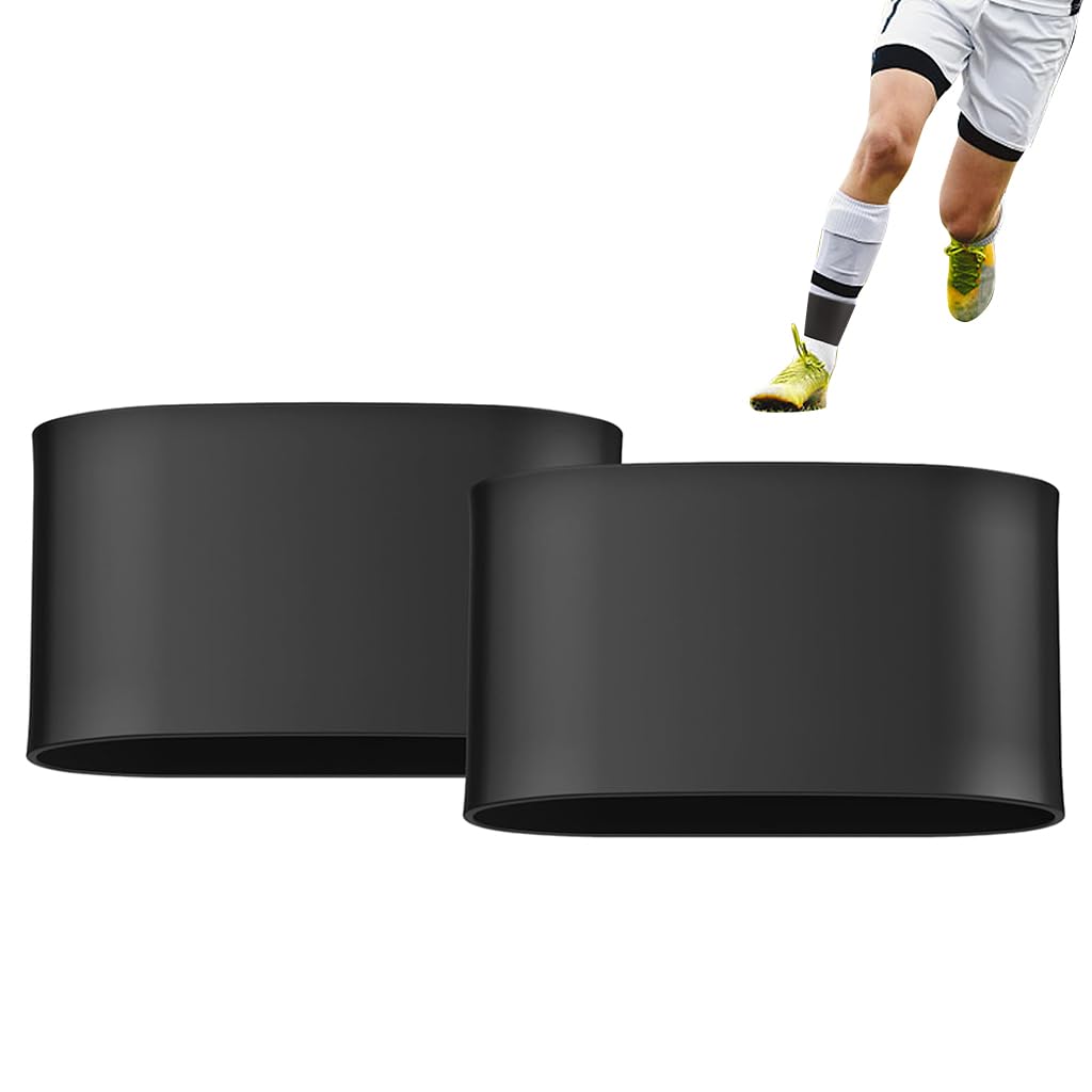 Proberos® One Pair Silicone Shin Guard Straps Ankle Support Bands Anti-slip Shin Guard Fixer Straps for Training Stretchy 60mm Diameter Sport Multi Use Silicone Loop for Teens Kids, Size S-image-22