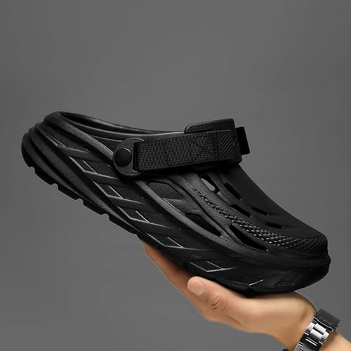 Thick Soled Perforated Shoes for Men, Two Pairs of Cool Slippers, Breathable Beach Shoes4