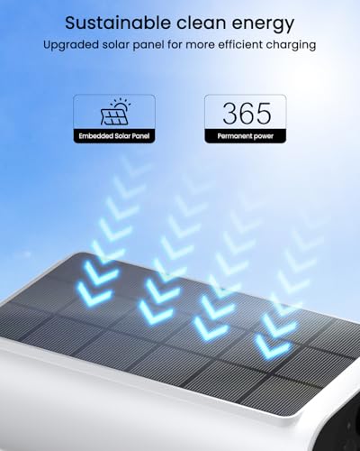 Image of ARCCTV Solar Security Cameras Wireless Outdoor, 4 Cam-Kit, 4MP Solar Security Camera Wireless System, Color Night Vision, Motion Detection, No Monthly Fee, 32GB Memory Card
