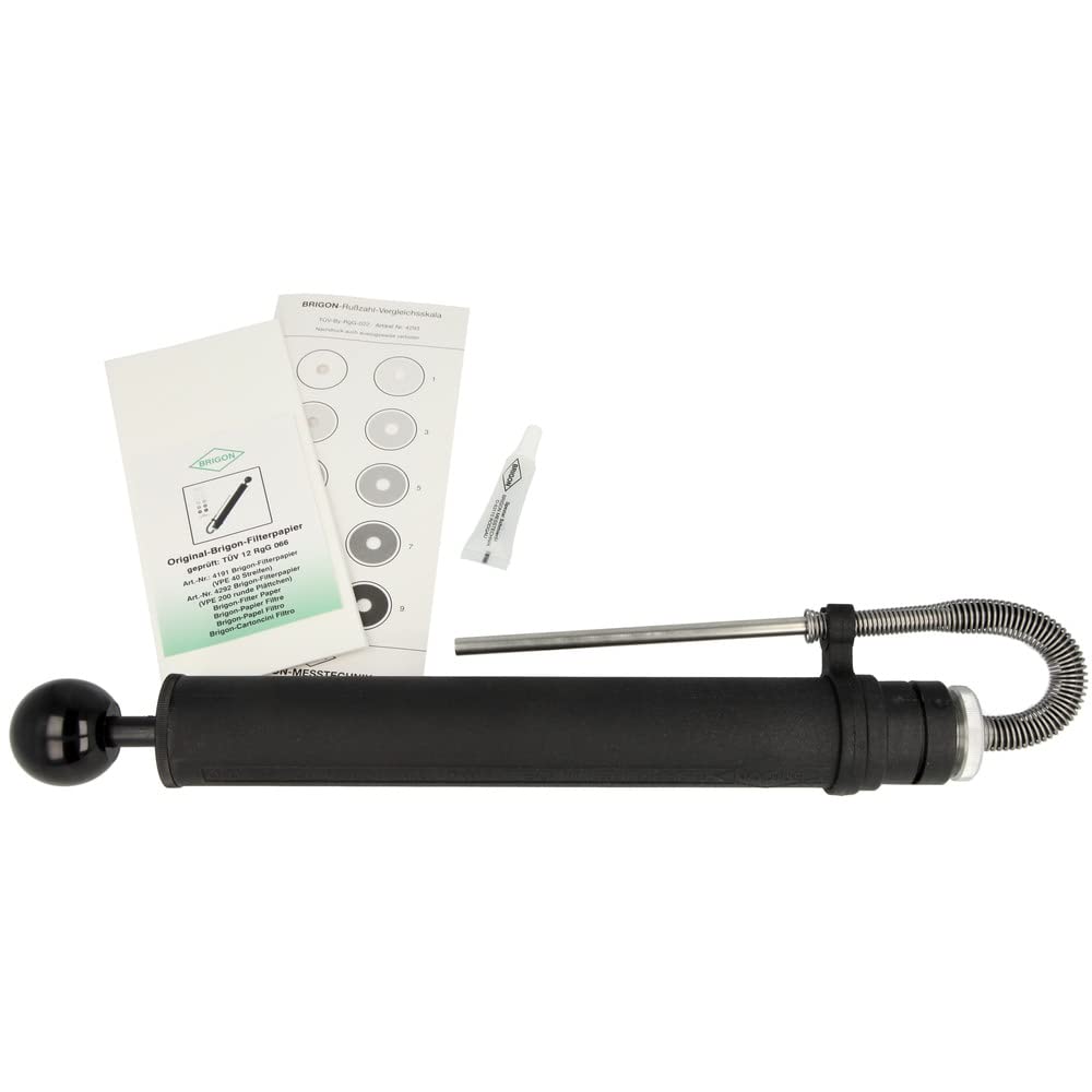 Brigon Rußprüfer Rauchpumpentester Rußpumpe mit Skala Filterpapier Pumpenschmieröl 4210