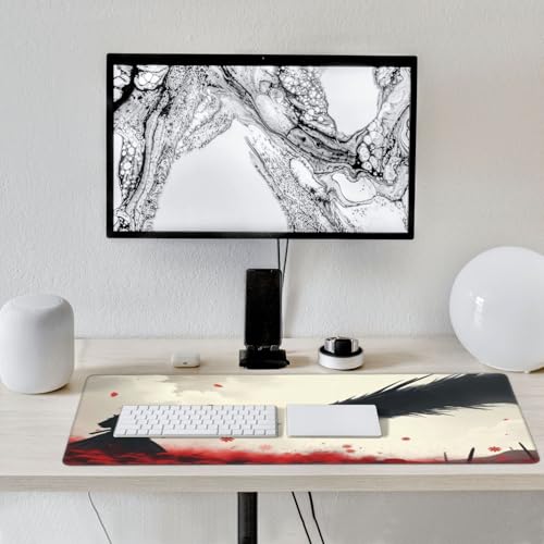 Tapis de souris de jeu avec bords cousus et base caoutchouc