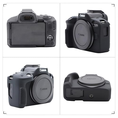 Funda de silicona para cámara Canon EOS R50 negro miniatura 3
