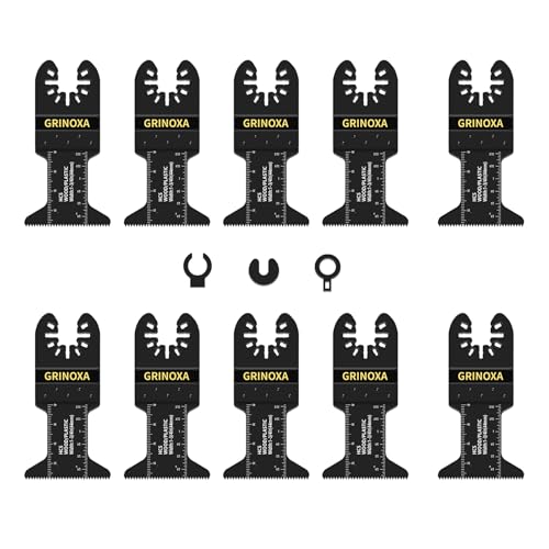 10PCS Oscillating Tool Blades, Universal Oscillating Saw Blades Multitool Blades Quick Release for Wood Plastics Metal, Compatible with Dewalt Ryobi Fein Milwaukee Craftsman