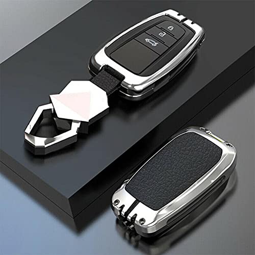 TPHJRM Capa da chave do carro em liga de zinco, apto para Toyota Camry CHR C-HR Corolla RAV4 Avalon