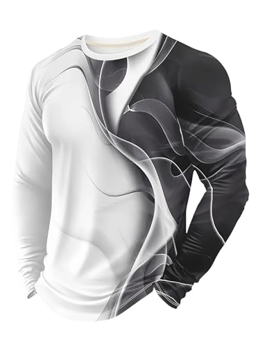Men's Long Sleeve Casual T-Shirt – Stylish Gradient & Graphic Designs for Everyday Wear, Streetwear & Athleisure​