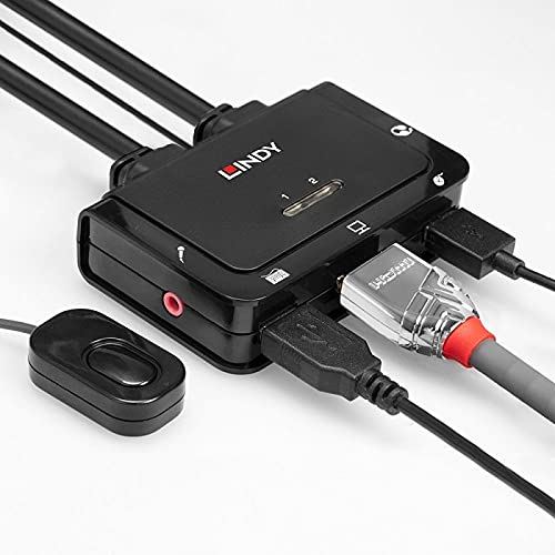 Amazon.com: Lindy 2 Port HDMI 2.0, USB 2.0 & Audio Cable KVM