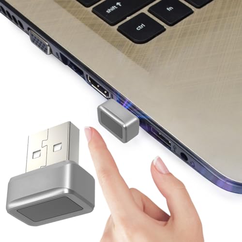 Fiorky Lecteur d'empreintes digitales USB pour Windows 11/10 Hello,Mini clé de sécurité biométrique Dongle Windows Hello Anti-Spoofing Clé de sécurité...