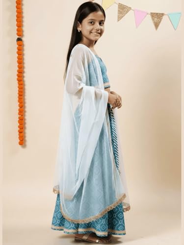 Image of Nautinati Girls Lehenga Choli Set
