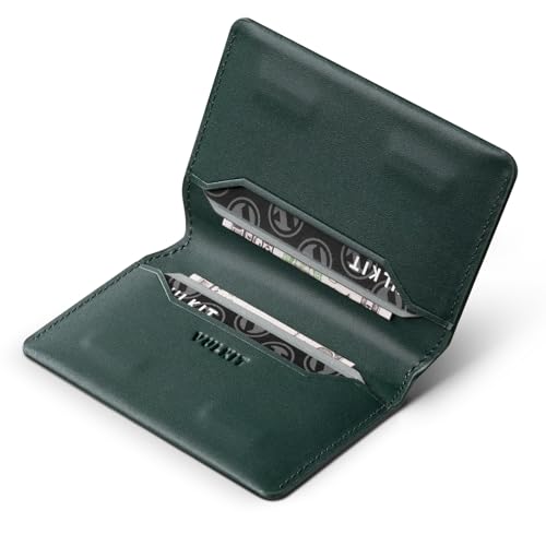 El Mejor Listado de Cartera de Curpiel que puedes comprar esta semana. 50 VULKIT Slim Minimalista Tarjetero RFID Bloqueo Tarjetero de Piel Cartera de Bolsillo Frontal Cierre Magnético