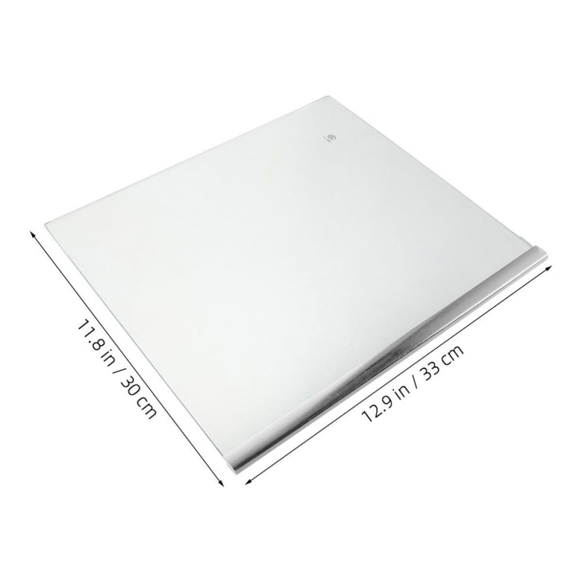 Healvian Estante de Vidrio para Refrigerador Estante Divisor de Vidrio para Refrigerador 33x30cm para Frigorífico y Nevera Fácil de Limpiar