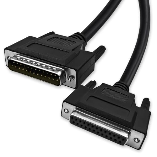 XANHAM DB25 25 Pin 6.6 Feet(2 Meter) Two Row Straight Through Serial Cable