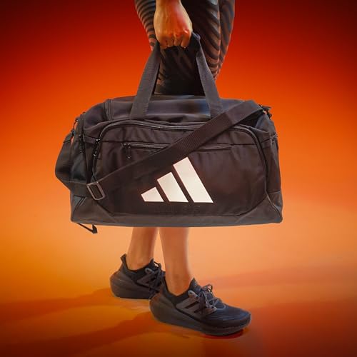 Image of adidas Defender 5 Duffel Bag for Sports, Gym and Travel, Warm Sandstone Beige /Wonder Alumina Grey, OSFA