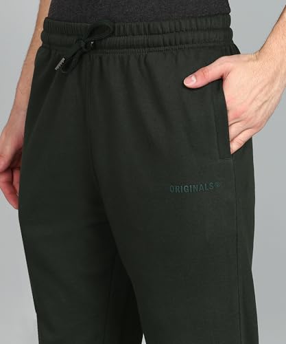 Image of Alan Jones Clothing Men's Regular Fit Mid Rise Fleece Jogger Regular Pants For Winterwear