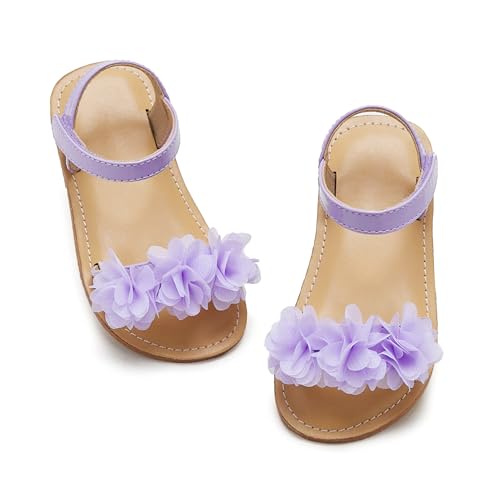 Image of Otter MOMO Girls Open Toe Princess Flat Sandals with Comfort Sole Summer Sandals