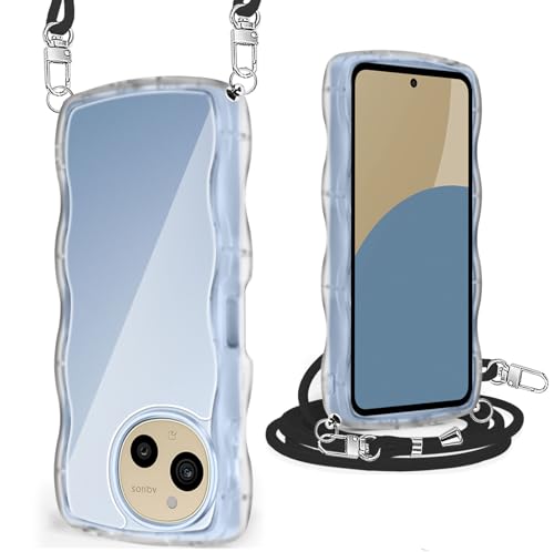 AQUOS sense9 / AQUOS sense10 ケース クリア ショルダー ストラップ付き SH-53E/SHG14/SH-53F カバー 人気 耐衝撃 透明 アクオスセンス9 / アクオスセンス10 スマホケース 首かけ 肩掛け TPU 薄型 軽量 取り外し可能 長さ調整可能（透明）