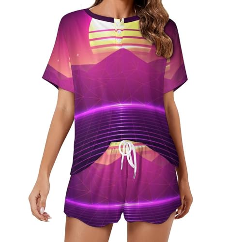 Ensemble pyjama femme manches courtes respirant pour nuits d'été