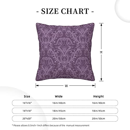 Housse de coussin velours côtelé violet imprimé grand format chic 50x50
